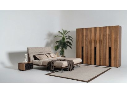 Moderne Schlafzimmermöbel im italienischen Stil - 4-teiliges Set in Grau