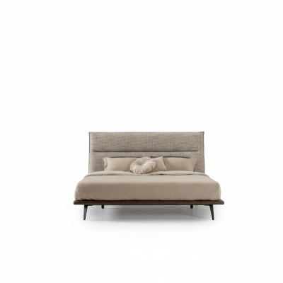 Modern Loft Design Schlafzimmer Bett Design Luxus Betten Polster Stil Möbel Neu grau