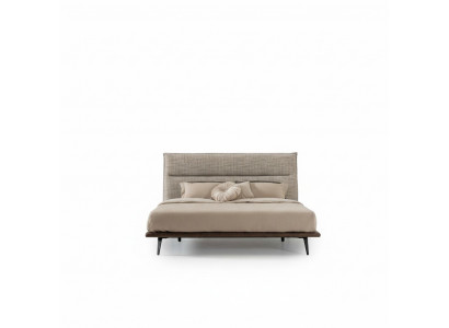 Modern Loft Design Schlafzimmer Bett Design Luxus Betten Polster Stil Möbel Neu grau