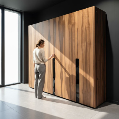 Sechstüriger Kleiderschrank Schrank Holz Möbel Schlafzimmer xxl Holz