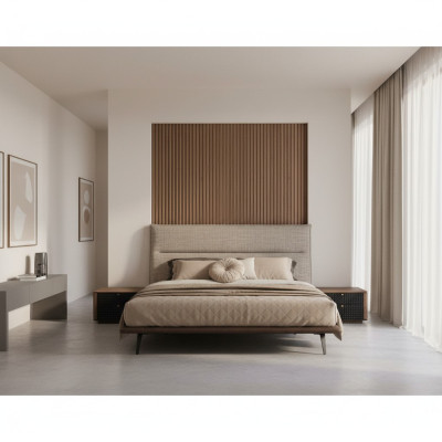Schlafzimmer Nachttisch Design Möbel Nachttische Holz braune Farbe