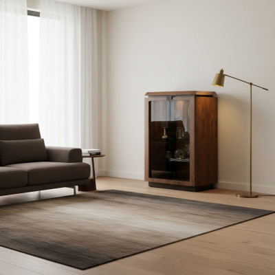 Luxus Holz Vitrine Anrichte Design Schränke braun Möbel Schrank Neu