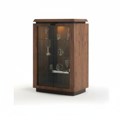 Luxus Holz Vitrine Anrichte Design Schränke braun Möbel Schrank Neu