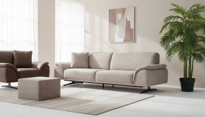 Wohnzimmer Sofa 3 Sitze Design Luxus Polster Couch Modern Sofas 250cm