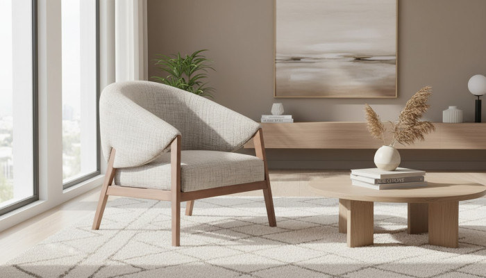 Luxus Wohnlandschaft Sessel Couch Polster Textil Couchen Design Grau