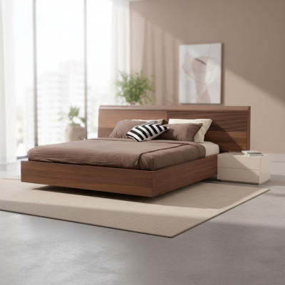 Luxus Schlafzimmer Bett Doppel Betten Design Möbel 180x200 cm braun Hotel