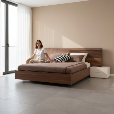 Modern Schlafzimmer Nachttisch Konsolen Beistelltische Beige Holz