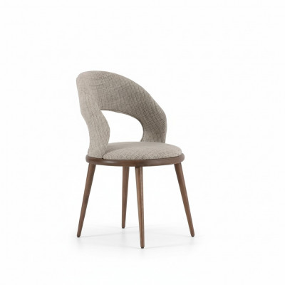 Esszimmer Stühl Holz Textil Luxus Polster Möbel Stil Modern grau