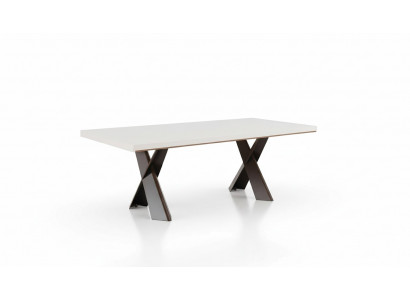 Esszimmer Esstisch Tisch Metall Stil Modern Design Möbel Luxus neu Weiß