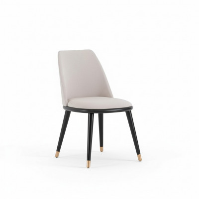 Designer Mega komfortabler beige Esszimmerstuhl im modernen Stil