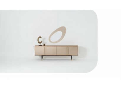 Wohnzimmer Spiegel Anrichte Schrank Edle Design Holz 2tlg. neu Luxus