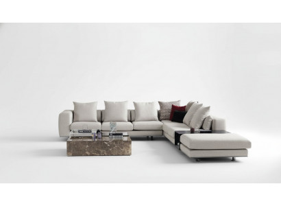 Wohnlandschaft Ecksofa Sofa L-form Couch Sitz Textil Polster Design