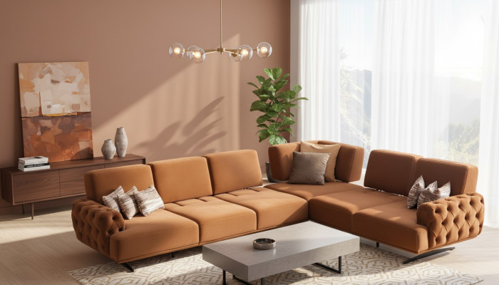 Wohnlandschaft Sofa L-Form Couch Garnitur Design Modern Sofas Ecksofa
