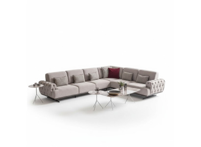 Ecksofa 2x Couchtisch Ecke Garnitur Tisch Wohnlandschaft L Form Möbel