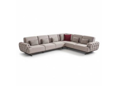 Ecksofa Design Möbel Eckgarnitur Stoffsofa Textil Eckcouch Möbel 355x280cm