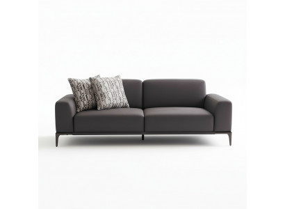 Sofa 3Sitzer Braun Sofas Stil Luxus Wohnzimmer Modernes Design Polster
