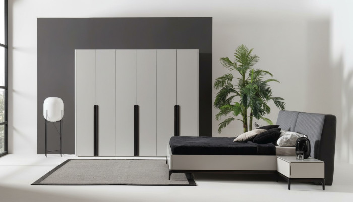 Bett 2x Nachttisch Kleiderschrank Luxus Holz Schlafzimmer Hotel Einrichtung 4tlg.