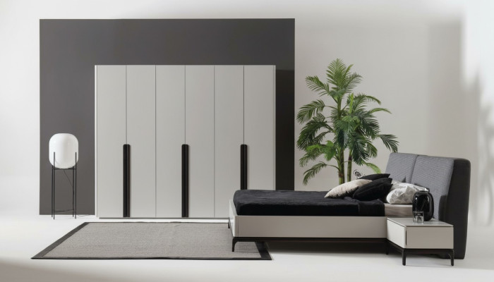 Bett 2x Nachttisch Kleiderschrank Luxus Holz Schlafzimmer Hotel Einrichtung 4tlg.