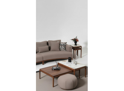 Wohnzimmer 2x Couchtisch Tisch Luxus Design Möbel Braune Tische 2tlg.