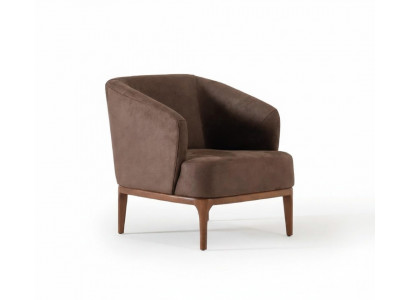 Brauner Wohnzimmer Luxus Sessel Designer Einsitzer Polster Lehnsessel
