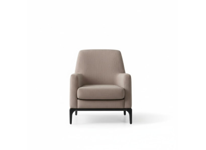 Wohnzimmer Sessel Design Couch Luxus Polster Modern Braun Holz Textil