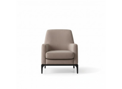 Wohnzimmer Sessel Design Couch Luxus Polster Modern Braun Holz Textil