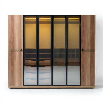 Durchsichtiger Kleiderschrank Möbel Luxus Design Einrichtung Schlafzimmer