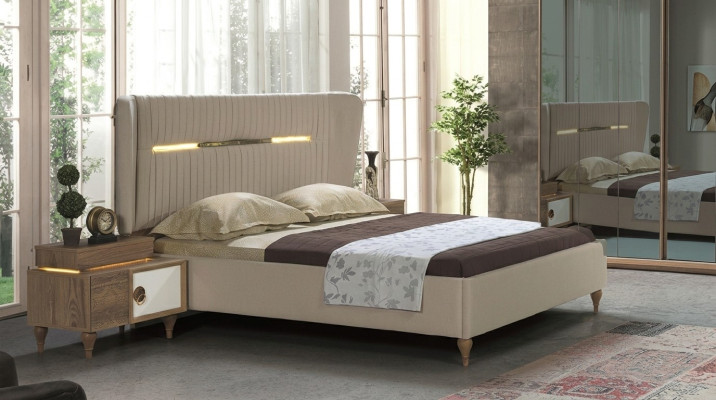 Schlafzimmer Nachttisch Beistelltisch Design Modernes neu Braun Holz