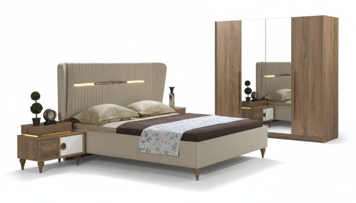 Schlafzimmer Nachttisch Beistelltisch Design Modernes neu Braun Holz
