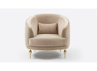 Wohnzimmer Sessel Polster Textil 1Sitzer Polster Sitz Einsitzer Luxus