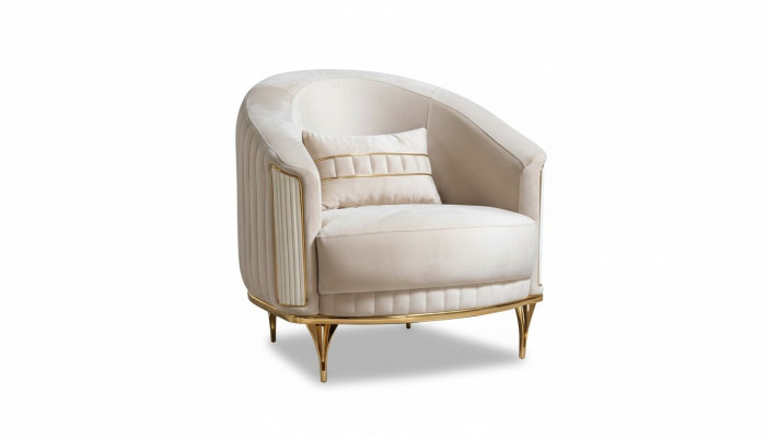 Wohnzimmer Luxus Sessel 1er Einsitzer Couch Möbel neu Modern Beige