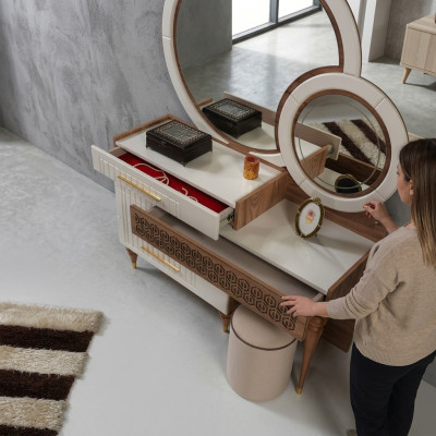 Chambre à Coucher Set Commode Avec Miroir Ensemble Bois Groupe Meuble Neuf