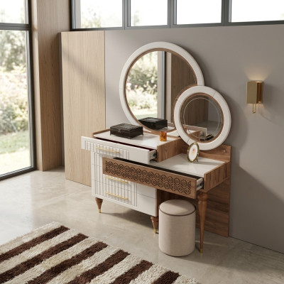 Chambre à Coucher Set Commode Avec Miroir Ensemble Bois Groupe Meuble Neuf