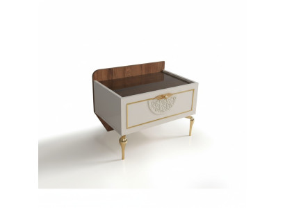 Schlafzimmer Nachttisch Modernes Design Möbel Holz Luxus neu weiß
