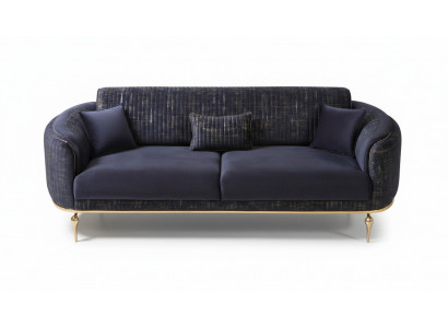 Wohnzimmer Sofa 3 Sitzer Blau Möbel Luxus Couchen xxl Möbel Couch Sofas