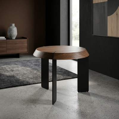 Rund Beistell Tische Luxus Design Braun Tisch Kaffee Wohnzimmer Neu