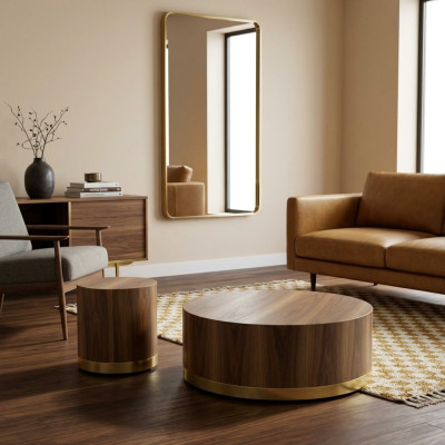 Couchtisch Tisch Beistelltisch Wohnzimmertisch Holz Tische Beistell Rund