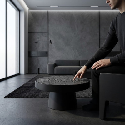 Couchtisch Kaffeetisch Beistelltisch Design Rund Wohnzimmertisch Möbel
