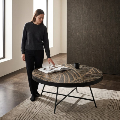 Runder Couchtisch Beistelltisch Wohnzimmer Tisch Beistell Italienischer Stil