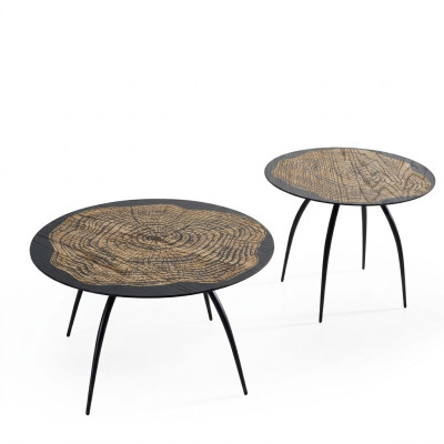 Luxus Design Couchtische Schwarz Runder Tische Wohn Zimmer Beistell 