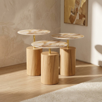 Couchtische Kaffeetische Beistelltische Designer Wohnzimmertisch 3 tlg.