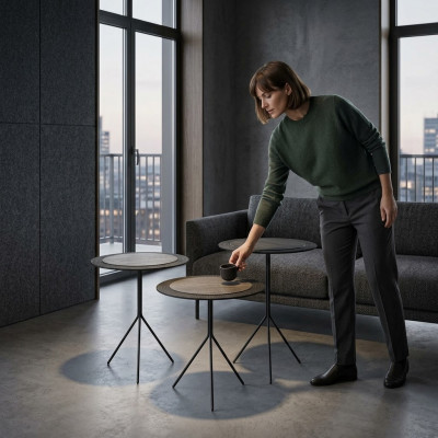 Couchtische Tische Beistelltische Wohnzimmer Modern Luxus Braun 2 tlg.