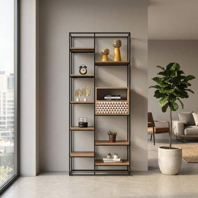 Bücherregal Design Regal Holzregal Standregal Aktenregal Büroregal Neu