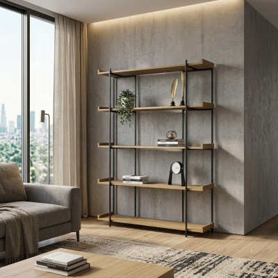 Standregal Regal Bücherschrank Bücherregal Wohnzimmer Holz Design Neu