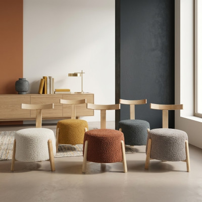 Design Stuhl Stühle Luxus Garnitur Textil Polster Gruppe 5x Set Relax Club