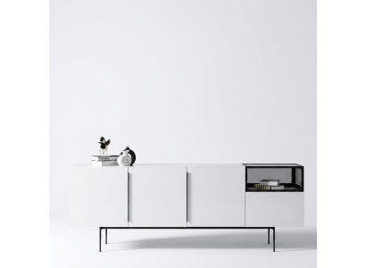 Sideboard Italienischer Stil Möbel Holz Spiegel Set 2 tlg. Wohnzimmer Schränke
