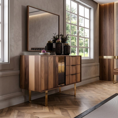 Luxuriöse Kommode mit Spiegel für Schlafzimmer im modernen Stil