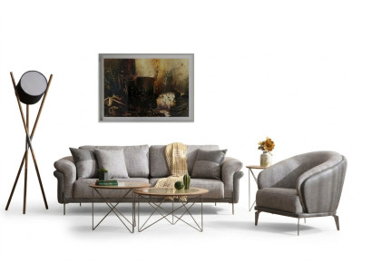 Sofagarnitur 3+1 Sitzer Polstergarnitur Sofas Sessel Luxus 2x Couchtische Set