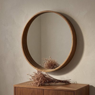 Spiegel Klassischer Holz Wandspiegel Spiegel Design Braun Wohnzimmer Neu