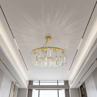 Runde Kristallleuchte Lampe Deckenlampe Deckenleuchte Lampen Kronleuchter
